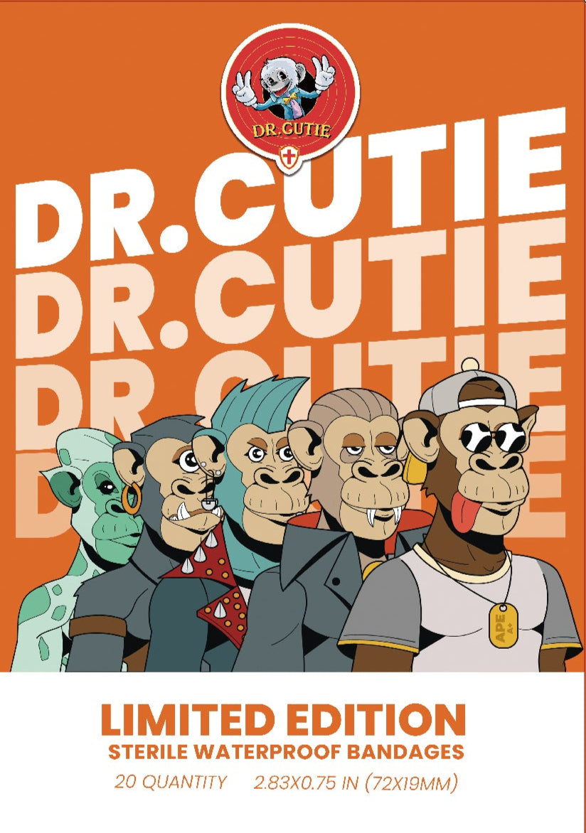 DR. Cutie: Modern Ape Bandage Strips - Bold Waterproof Protection